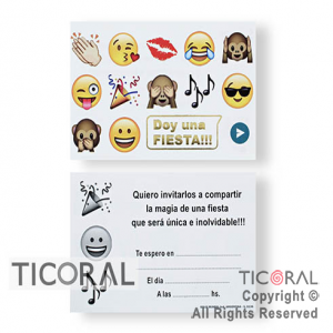 INVITACION TODA OCASION ART 6136 EMOTICON 6 x 10